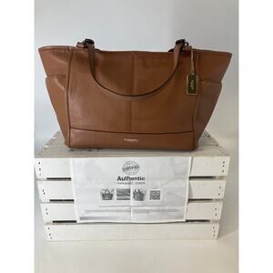 COACH F29898 LARGE SIZE BROWN PEBBLED LEATHER SHOULDER BAG